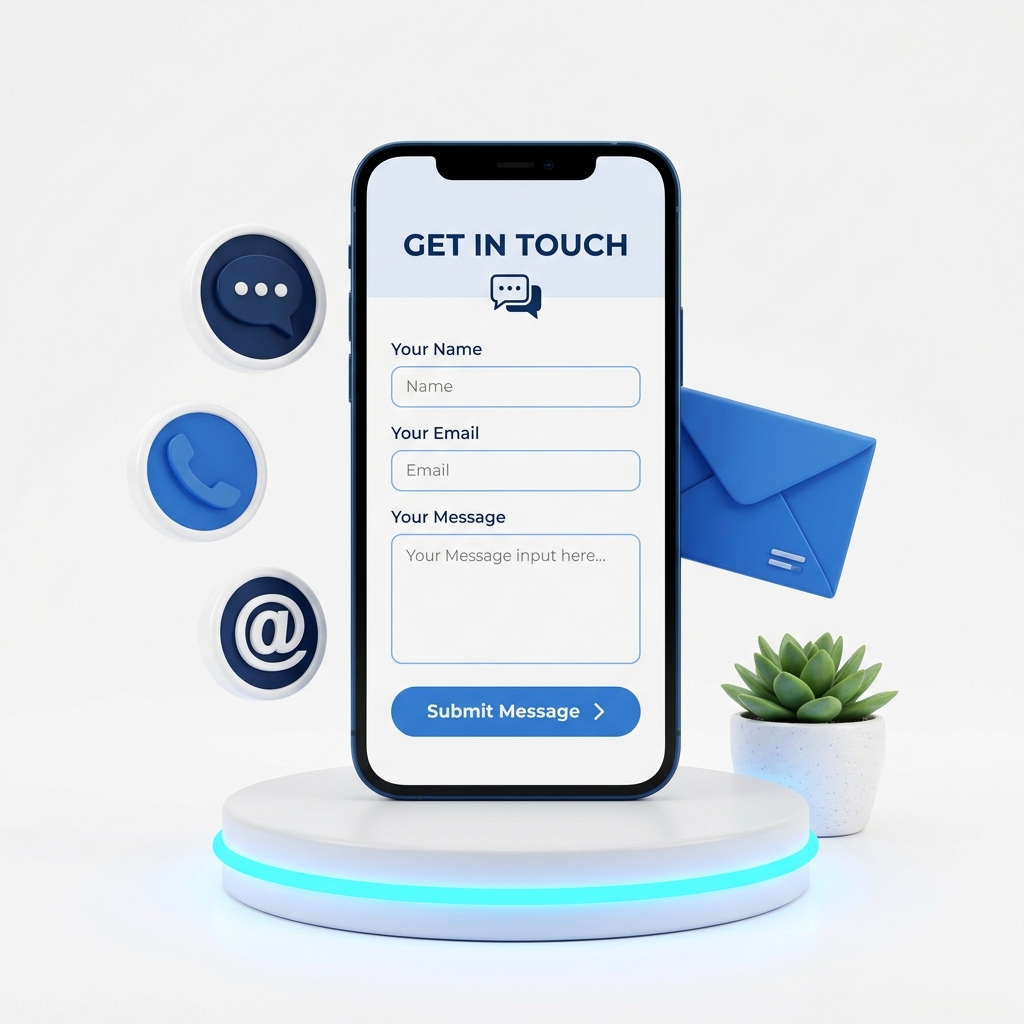Contact Us 3D Illustration