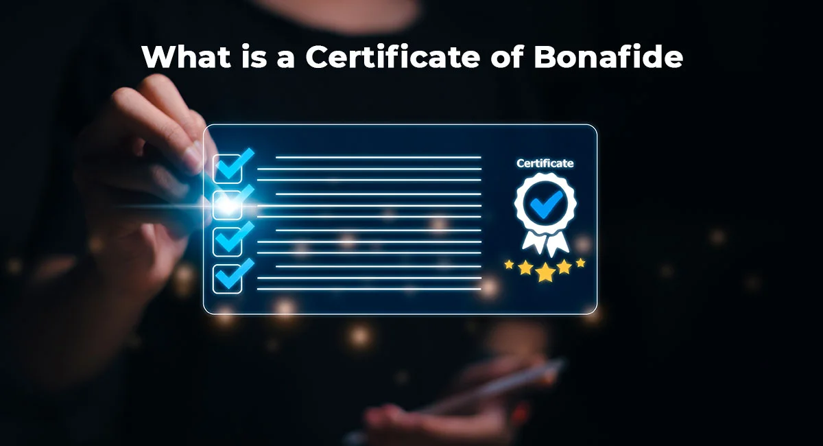 Certificate of Bonafide
